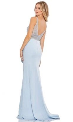 Mac Duggal - 11203 Ruffled Peplum High Slit Trumpet Gown 6 Mac Duggal - 11203 Ruffled Peplum High Slit Trumpet Gown