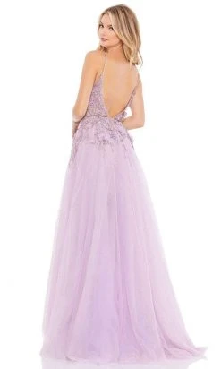 Mac Duggal - 11207 Floral Embellished Sleeveless Bodice A-Line Gown