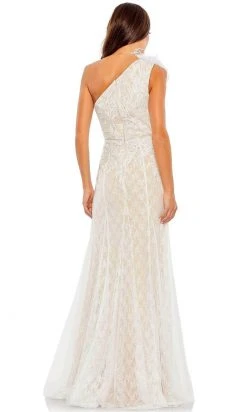 Mac Duggal 11317 - Asymmetric Lace Evening Gown