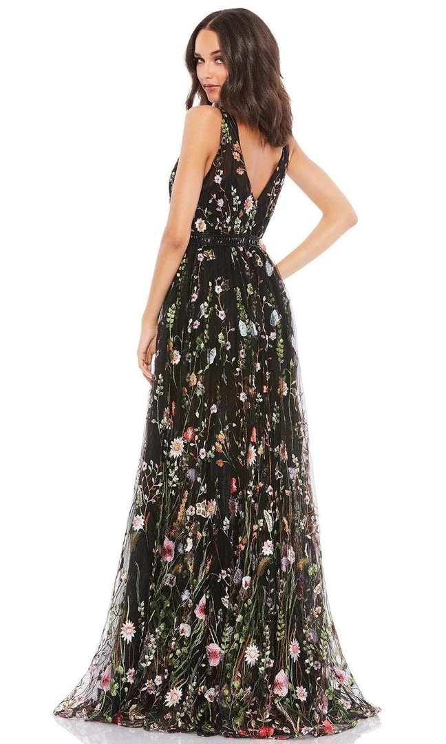 Mac Duggal - 12282 Floral Embroidered A-Line Gown 4 Mac Duggal - 12282 Floral Embroidered A-Line Gown