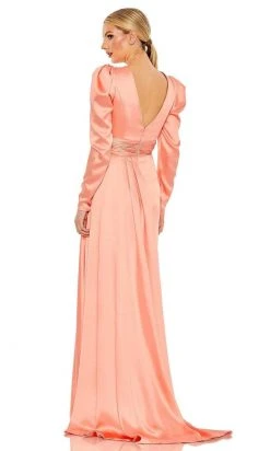 Mac Duggal - 12404 Puff Sleeve Wrap Gown 9 Mac Duggal - 12404 Puff Sleeve Wrap Gown