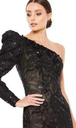 Mac Duggal - 12444 Long Sleeve Sequined Sheath Gown 7 Mac Duggal - 12444 Long Sleeve Sequined Sheath Gown