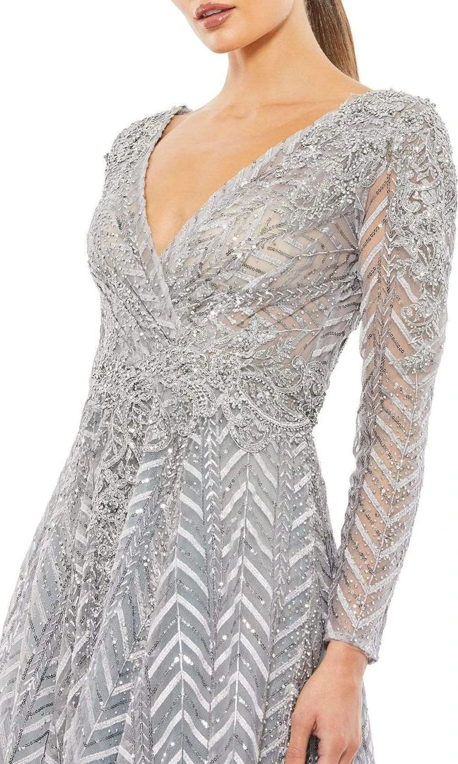 Mac Duggal - 20189 Long Sleeves Embroidered Gown 5 Mac Duggal - 20189 Long Sleeves Embroidered Gown