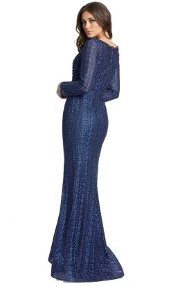 Mac Duggal 20271 - Embroidered Long Sleeve Evening Dress