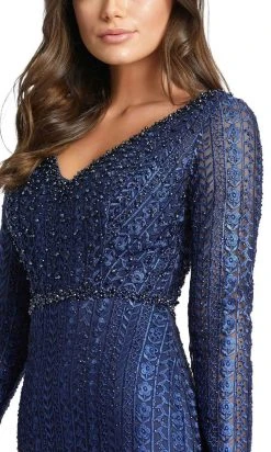 Mac Duggal 20271 - Embroidered Long Sleeve Evening Dress