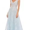 Mac Duggal - 20312 V-Neck Embroidered Gown