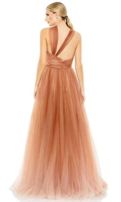 Mac Duggal 20381 - Embellished Halter Neck Evening Dress