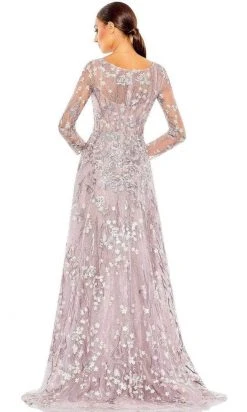 Mac Duggal 20402 - Long Sleeve Wrapped Bodice A-Line Dress 12 Mac Duggal 20402 - Long Sleeve Wrapped Bodice A-Line Dress