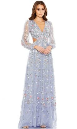 Mac Duggal 35107 - Floral Cutout A-Line Evening Dress