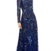 Mac Duggal - 5217 Illusion Neckline And Sleeve Embellished A-Line Gown 2 Mac Duggal - 5217 Illusion Neckline And Sleeve Embellished A-Line Gown