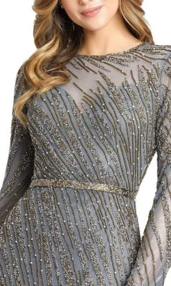 Mac Duggal - 5240 Embellished Long Sleeve Sheath Dress 8 Mac Duggal - 5240 Embellished Long Sleeve Sheath Dress