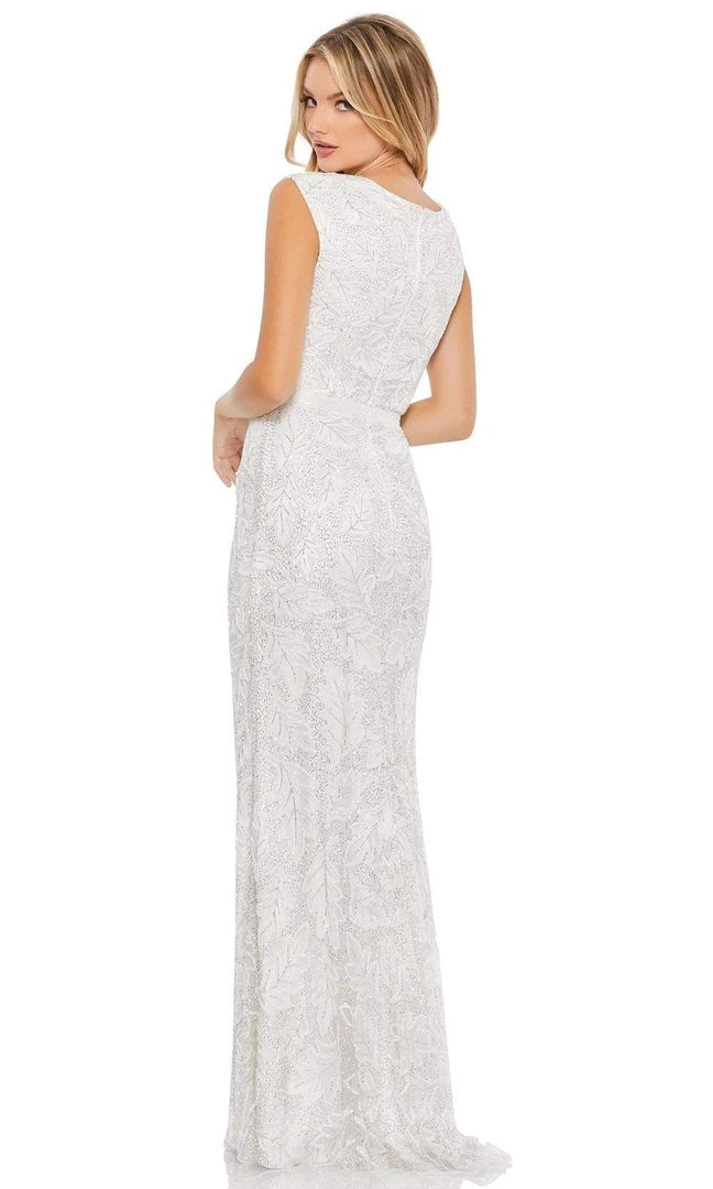 Mac Duggal - 5429 Embellished Deep V Neck Long Dress 4 Mac Duggal - 5429 Embellished Deep V Neck Long Dress