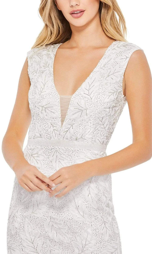 Mac Duggal - 5429 Embellished Deep V Neck Long Dress 5 Mac Duggal - 5429 Embellished Deep V Neck Long Dress