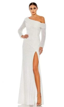 Mac Duggal - 5449 Long Sleeve Sequin Sheath Gown
