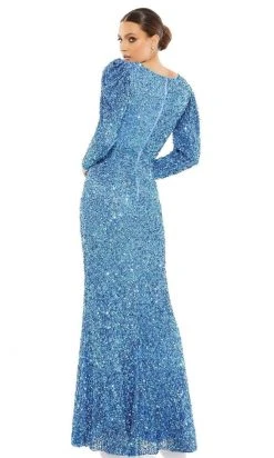 Mac Duggal - 5510 Sequined Long Sleeve Gown