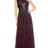 Mac Duggal - 5565 Lace Up Style Sequin Gown 2 Mac Duggal - 5565 Lace Up Style Sequin Gown