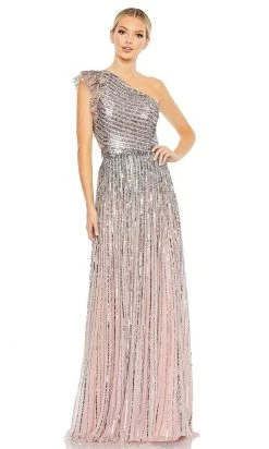 Mac Duggal - 5565 Lace Up Style Sequin Gown 15 Mac Duggal - 5565 Lace Up Style Sequin Gown