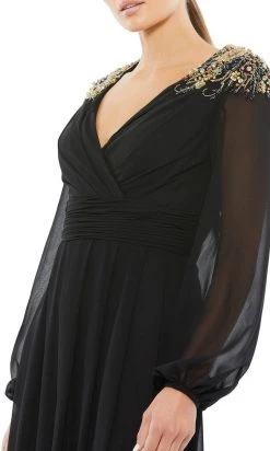 Mac Duggal 55694 - Bishop Sleeve A-Line Evening Gown | Couture Candy 10 Mac Duggal 55694 - Bishop Sleeve A-Line Evening Gown | Couture Candy