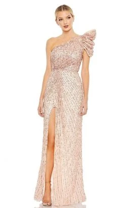 Mac Duggal - 5622 Draped Sleeve Sequin Gown 10 Mac Duggal - 5622 Draped Sleeve Sequin Gown