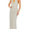 Mac Duggal 5678 - Halter Lattice Evening Dress 2 Mac Duggal 5678 - Halter Lattice Evening Dress