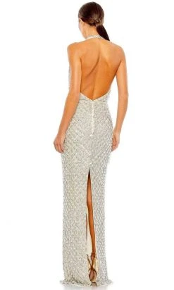 Mac Duggal 5678 - Halter Lattice Evening Dress
