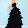 Mac Duggal - 66344H Ruffled Straight Across Ballgown