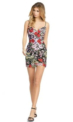 Mac Duggal - 67459 Crisscross Back Floral Sheath Dress