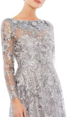 Mac Duggal - 67498 Bateau Floral Embroidered Gown