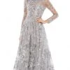 Mac Duggal - 67498 Bateau Floral Embroidered Gown