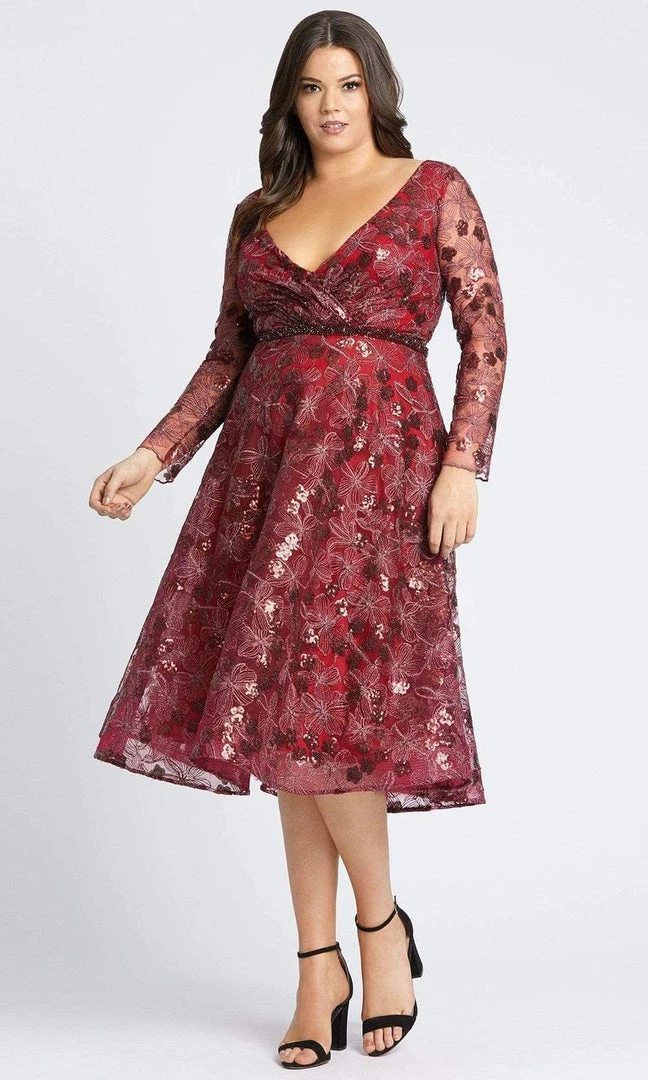 Mac Duggal - 67541 Floral Patterned A-Line Dress 6 Mac Duggal - 67541 Floral Patterned A-Line Dress