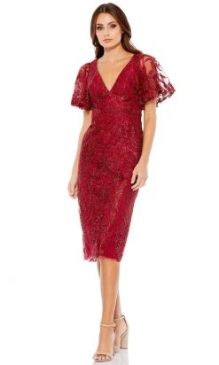 Mac Duggal 67546 - Embroidered V-neck Formal Dress