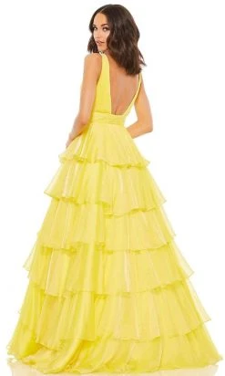 Mac Duggal - 67553 Deep V Neck Tiered A-Line Gown