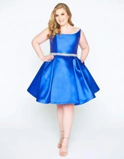 Mac Duggal - 67605F Vibrant Satin Beaded Waist Cocktail Dress 7 Mac Duggal - 67605F Vibrant Satin Beaded Waist Cocktail Dress