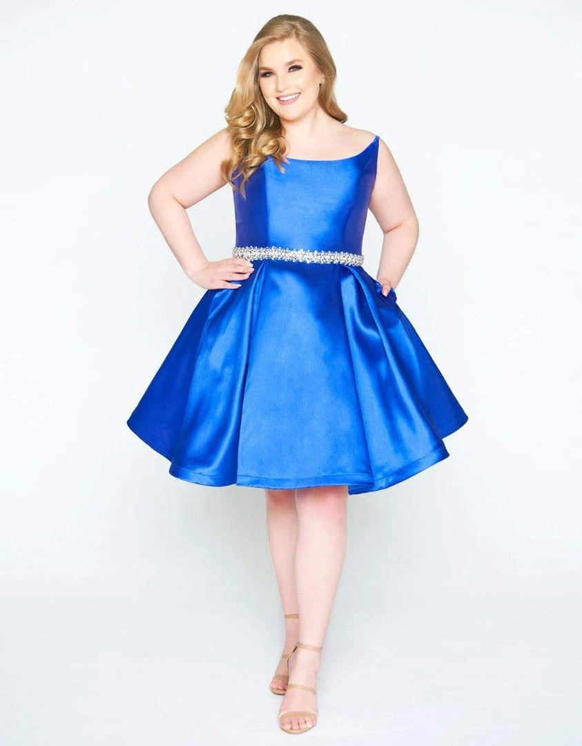 Mac Duggal - 67605F Vibrant Satin Beaded Waist Cocktail Dress 5 Mac Duggal - 67605F Vibrant Satin Beaded Waist Cocktail Dress