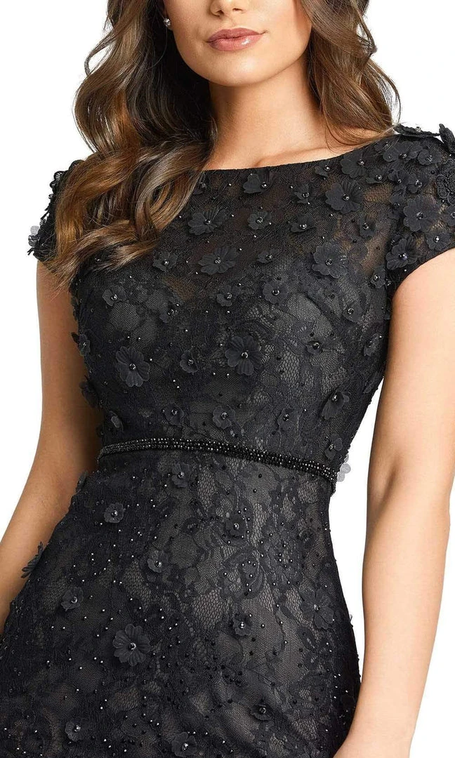 Mac Duggal - 67711 Bateau Neck Floral Sheath Dress 5 Mac Duggal - 67711 Bateau Neck Floral Sheath Dress