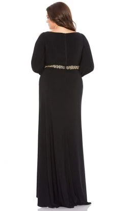 Mac Duggal - 67747 Long Split Sleeve V Neck Dress