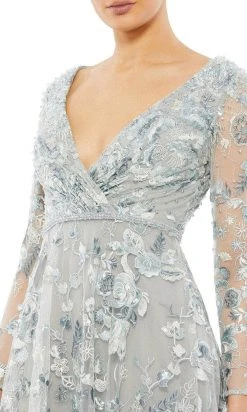 Mac Duggal 67869 - Long Sleeve A-Line Dress