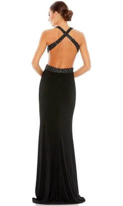 Mac Duggal 68166 - Sequined Plunging Neck Evening Dress