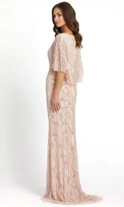 Mac Duggal - 9064 Sequined V Neck Sheath Dress