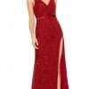 Mac Duggal 9110 - Fully Sequined V-neck Evening Dress