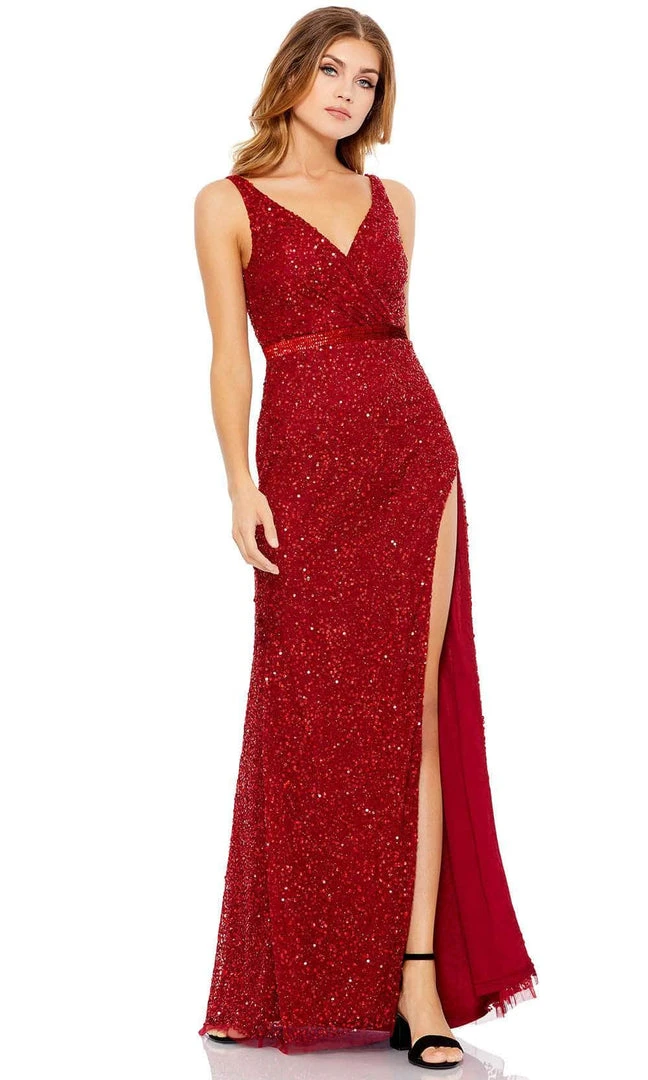 Mac Duggal 9110 - Fully Sequined V-neck Evening Dress 3 Mac Duggal 9110 - Fully Sequined V-neck Evening Dress