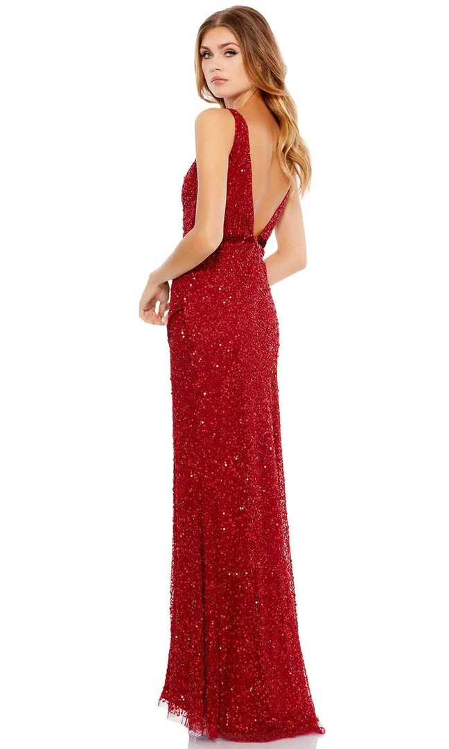 Mac Duggal 9110 - Fully Sequined V-neck Evening Dress 4 Mac Duggal 9110 - Fully Sequined V-neck Evening Dress
