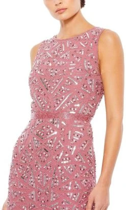 Mac Duggal - 93550 Jewel Neck Beaded Column Dress 7 Mac Duggal - 93550 Jewel Neck Beaded Column Dress