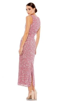 Mac Duggal - 93550 Jewel Neck Beaded Column Dress 6 Mac Duggal - 93550 Jewel Neck Beaded Column Dress