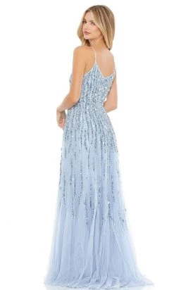 Mac Duggal - 93566 V Neck Sequined Tulle Gown