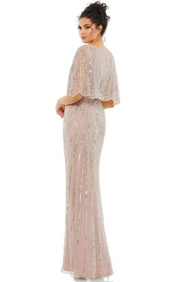 Mac Duggal 93583 - Short Bell Sleeves, Sequins, Full Back, Zipper Closure 12 Mac Duggal 93583 - Short Bell Sleeves, Sequins, Full Back, Zipper Closure