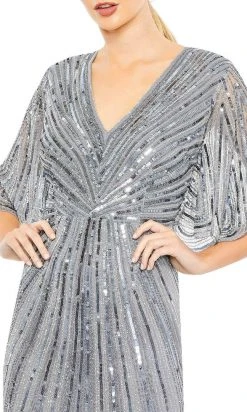 Mac Duggal 93583 - Short Bell Sleeves, Sequins, Full Back, Zipper Closure 10 Mac Duggal 93583 - Short Bell Sleeves, Sequins, Full Back, Zipper Closure