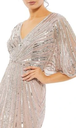 Mac Duggal 93583 - Short Bell Sleeves, Sequins, Full Back, Zipper Closure 13 Mac Duggal 93583 - Short Bell Sleeves, Sequins, Full Back, Zipper Closure