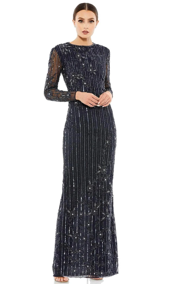 Mac Duggal 93626 - Long Sleeve Jewel Neck Evening Dress 3 Mac Duggal 93626 - Long Sleeve Jewel Neck Evening Dress