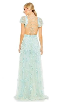 Mac Duggal - 93692 Deep V-Neck Floral Appliqued Gown 8 Mac Duggal - 93692 Deep V-Neck Floral Appliqued Gown